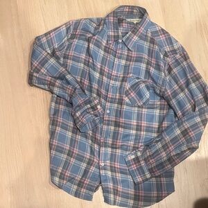 Riviera Blue and Pink Plaid Casual Shirt